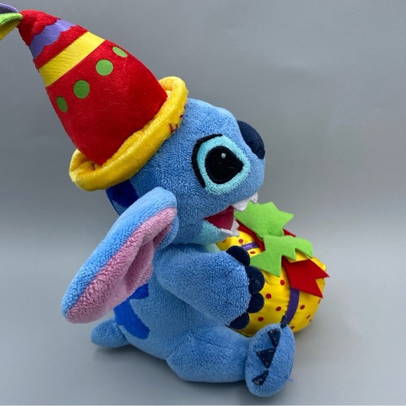 Disney Store Lilo & Stitch Blue Plush Happy Birthday Party Hat Gift Present - Picture 4 of 8